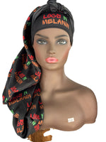 LOGO LONG SATIN BONNET